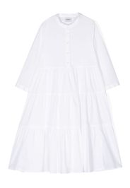 Aspesi Kids long-sleeve fluted dress - 010 BIANCO