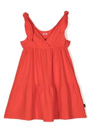 Aspesi Kids sleeveless fluted dress - Rosso