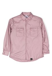 Aspesi Kids logo-patch shirt jacket - Rosa