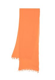 Aspesi Kids frayed-edge cotton scarf - Arancione