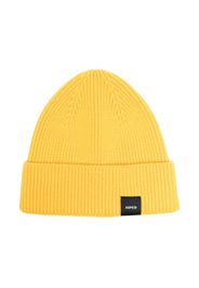 Aspesi Kids ribbed-knit wool beanie - Giallo