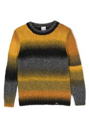 Aspesi Kids striped degradé knitted jumper - Giallo
