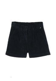 Aspesi Kids logo-patch corduroy bermuda shorts - Blu