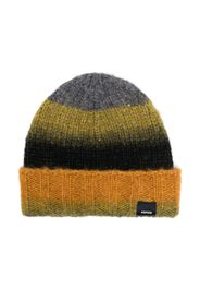 Aspesi Kids ribbed-knit stripe-pattern beanie - Giallo