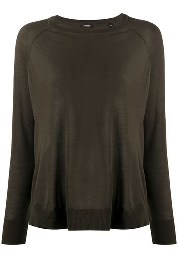 long-sleeve flared jumper