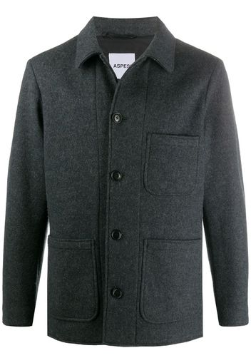 single-breasted felt coat