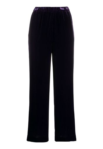 velvet cropped trousers