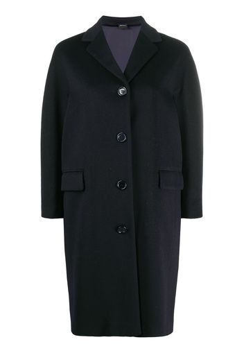 single breasted mid-length coat