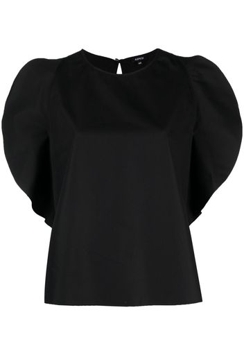 Aspesi draped-sleeve blouse - Nero