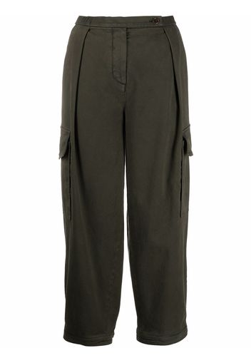 Aspesi Pantaloni a vita alta crop - Verde