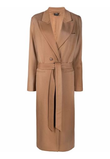 Aspesi belted mid-length coat - Marrone