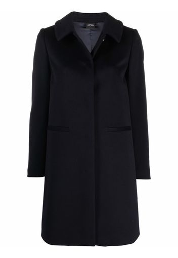 Aspesi concealed front-fastening coat - Blu