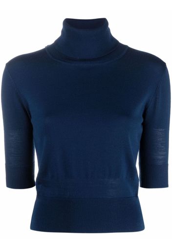 Aspesi fine-knit roll-neck top - Blu