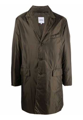 Aspesi single-breasted shell coat - Verde