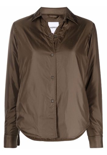 Aspesi plain shirt jacket - Verde