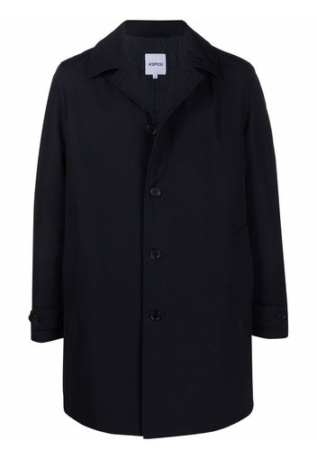 Aspesi single-breasted cotton-blend coat - Blu