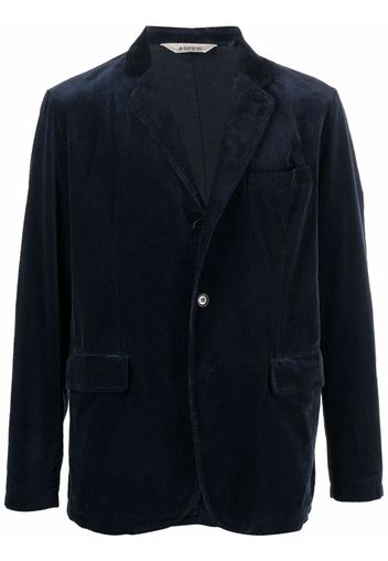 Aspesi corduroy single-breasted blazer - Blu