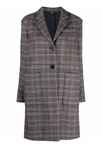 Aspesi double-face wool-blend plaid coat - Marrone