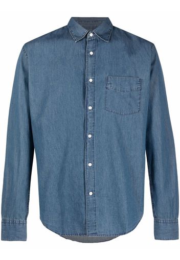 ASPESI pocket button-up denim shirt - Blu