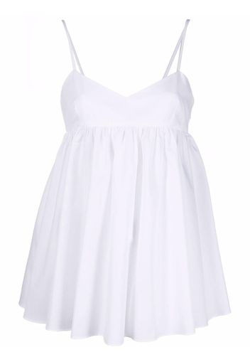 ASPESI spaghetti-strap peplum top - Bianco