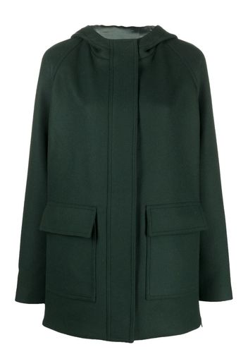 ASPESI Cappotto monopetto con cappuccio - Verde