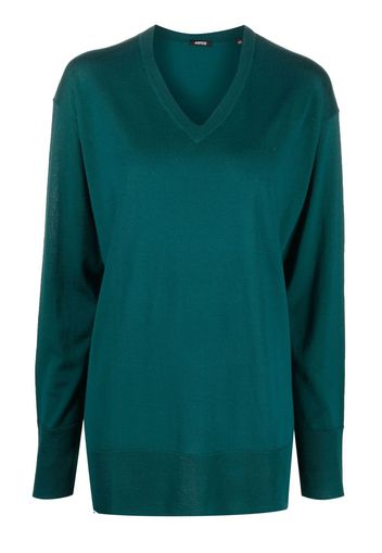 ASPESI V-neck virgin wool jumper - Verde