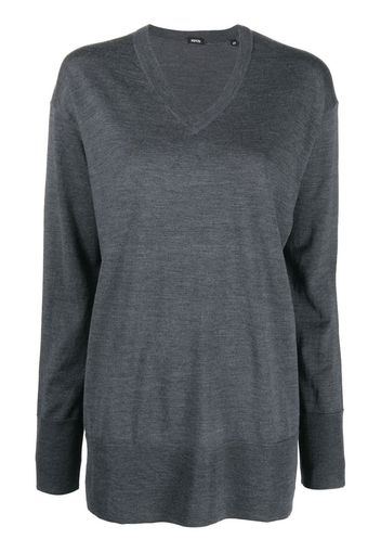 ASPESI V-neck virgin wool jumper - Grigio