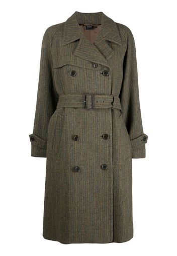 ASPESI shetland-wool trench coat - Verde