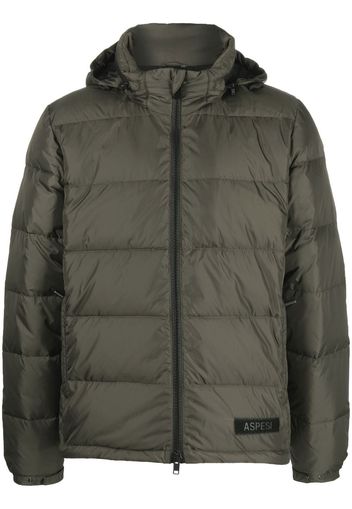 ASPESI logo-patch down puffer jacket - Verde