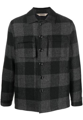 ASPESI check-pattern shirt jacket - Grigio