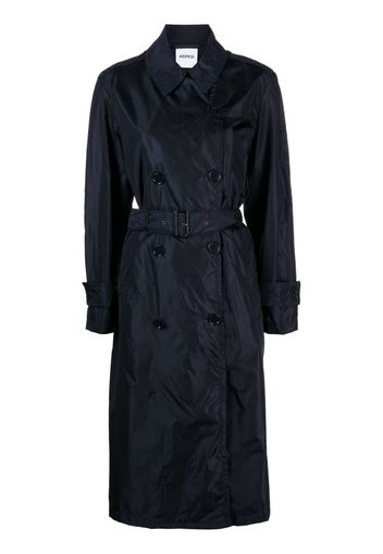 ASPESI double-breasted belted trench coat - Blu