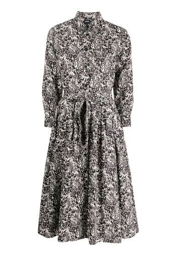 ASPESI graphic-print long-sleeve shirtdress - Nero