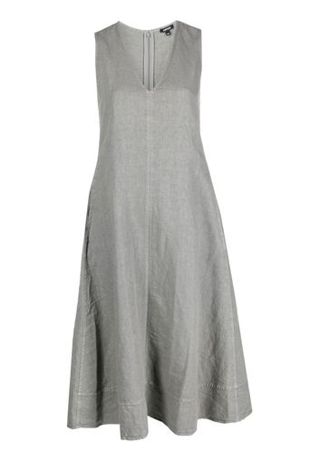 ASPESI V-neck sleeveless midi dress - Grigio