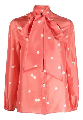 ASPESI pussy bow silk shirt - Rosa