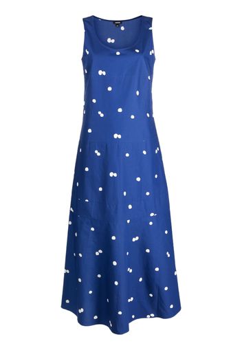 ASPESI polka dot- print maxi dress - Blu