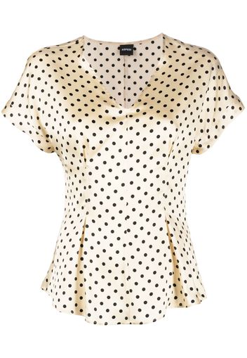 ASPESI polka-dot flared silk blouse - Toni neutri