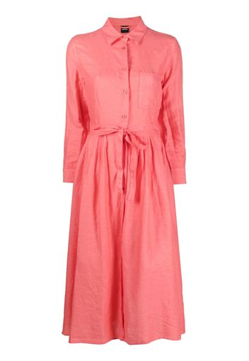 ASPESI long-sleeve midi shirt dress - Rosa