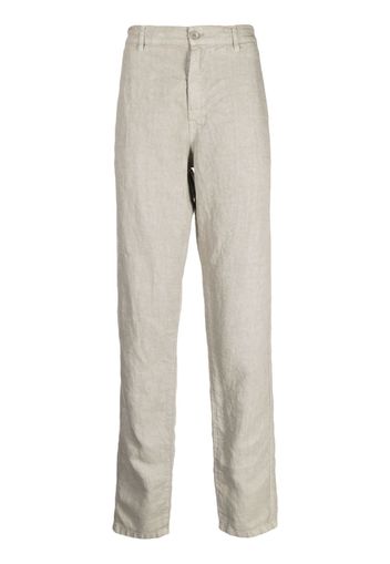 ASPESI straight-leg linen trousers - Marrone