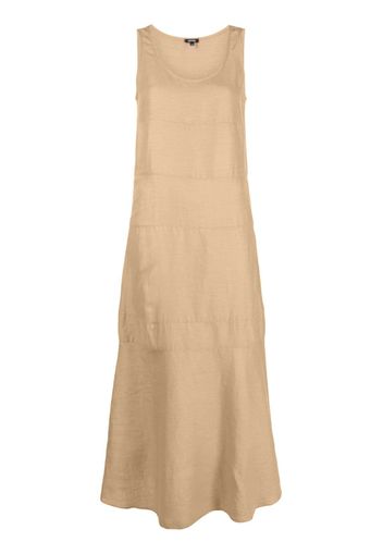 ASPESI scoop-neck linen dress - Toni neutri