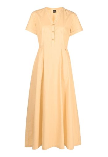 ASPESI button-up flared cotton dress - Arancione