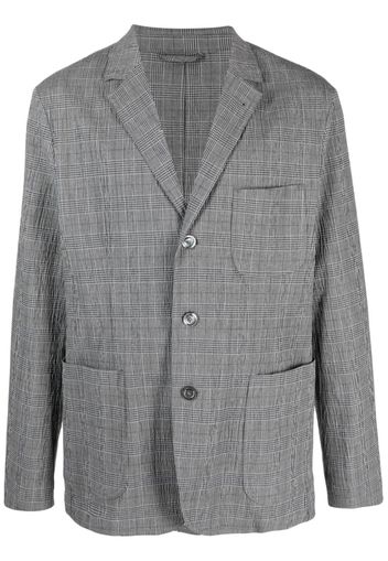 ASPESI plaid-pattern single-breasted blazer - Grigio