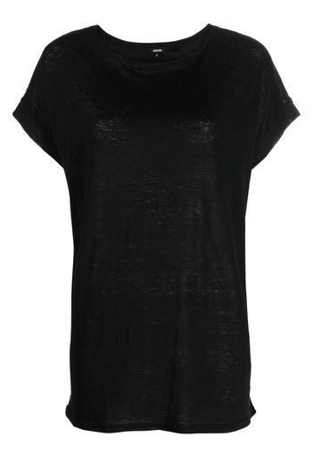 ASPESI short-sleeve linen T-shirt - Nero