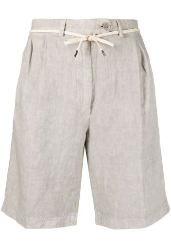 ASPESI tie-waist linen shorts - Toni neutri