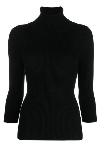 ASPESI ribbed-knit roll-neck knitted top - Nero