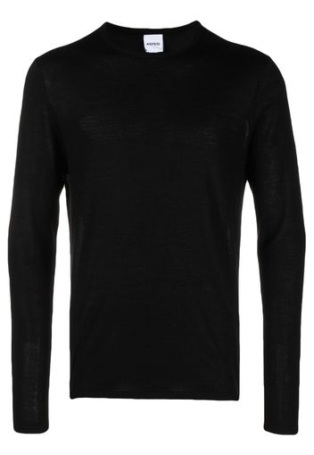 ASPESI fine-knit crew-neck sweatshirt - Nero