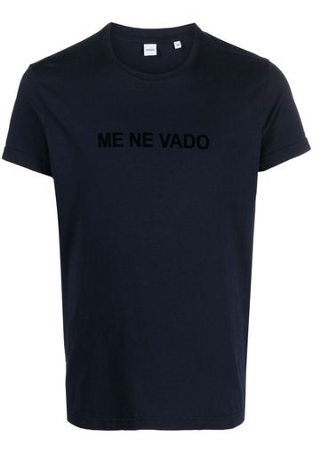 ASPESI text-print cotton T-shirt - Blu