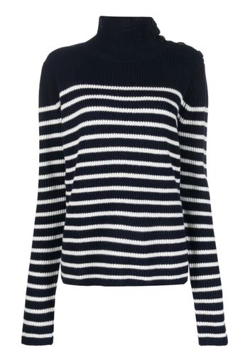 ASPESI striped ribbed-knit wool jumper - Blu