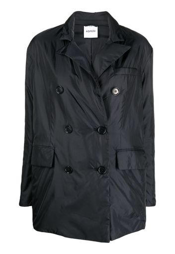 ASPESI double-breast flap-pockets coat - Nero