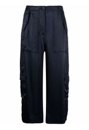 Aspesi Pantaloni crop a gamba ampia - Blu