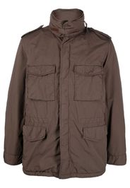 ASPESI cargo-pocket hooded coat - Marrone